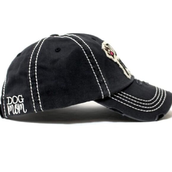 NEW NWT FUNKY JUNQUE Ballcap Dog Mom Bone Paw Patch Embroidery Hat Baseball Cap - Picture 5 of 11